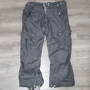 Mens Large 686 Snowboarding Pants With Zip in Liner